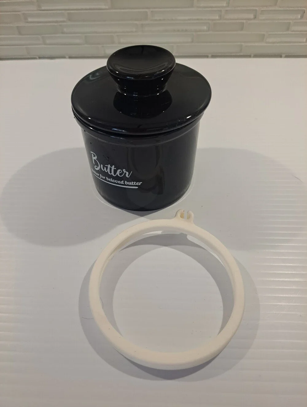 Porcelain Butter Crock Butter Keeper Perfect Silicone Seal French Butter DISH